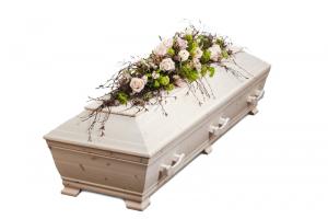 Blommor till begravning Södertälje - Beställ blommor till begravning - Kistdekorationer - kistdekoration-tradgard