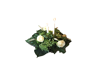 Blommor till begravning Södertälje - Beställ blommor till begravning - Sorgdekoration med ljus 2